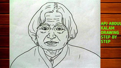 Abdul Kalam Drawing Outline Drawing Of Scientist Apj Abdul Kalam