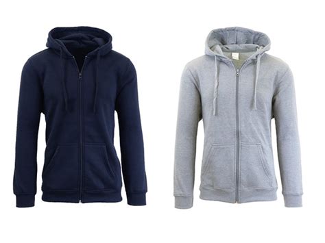 Fleece Lined Zip Up Hoodie 2 Pack