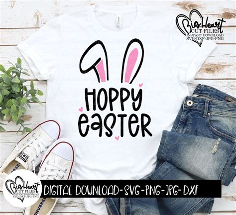 Hoppy Easter Svg Png Dxf Easter Svg Bunny Ears Svg Etsy