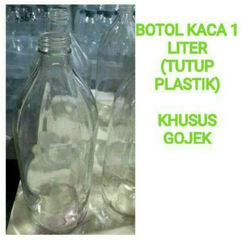 Jual Botol Kaca 1 Liter 1lt Lt Beling Cuka Apel Jamu Jus Herbal Kecap