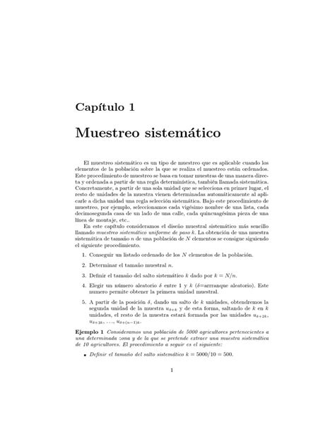 Muestreo Sistematico Pdf Muestreo Estadísticas Estimador