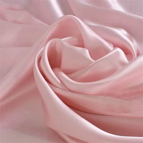 Momme Pink Cm Width Pure Silk Satinfabric For Silk Bedding In