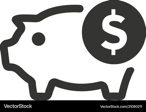 Savings icon Royalty Free Vector Image - VectorStock