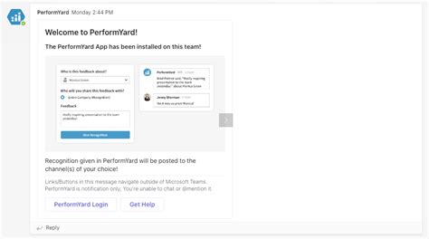 Microsoft Teams Integration Performyard Help Center