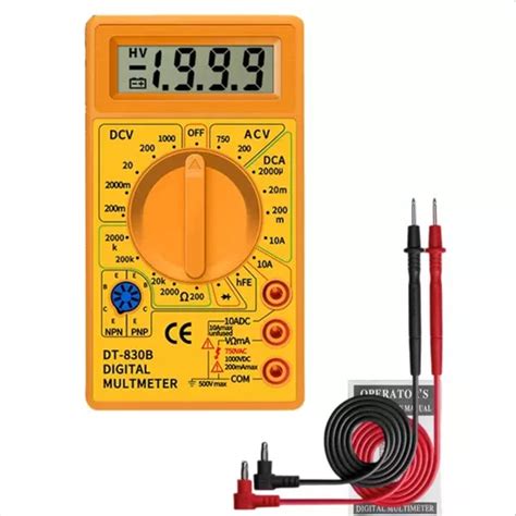 Multímetro Digital Profissional Portátil Cabos Teste Bateria MercadoLivre
