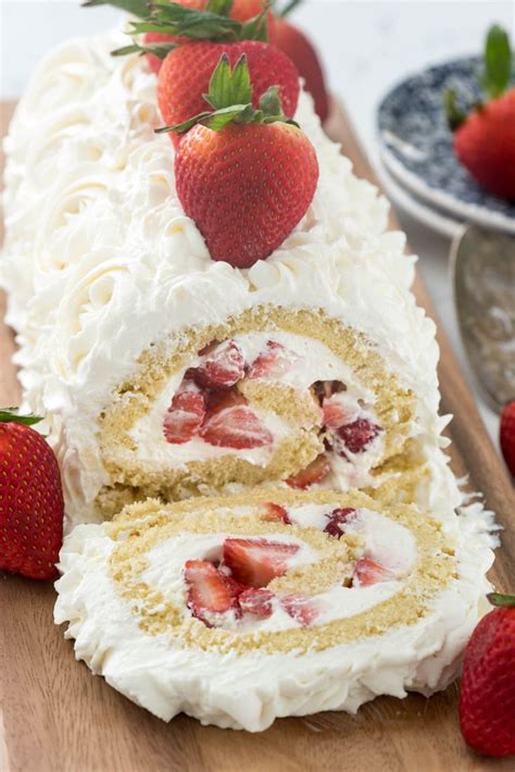 Strawberry Ice Cream Cake Roll