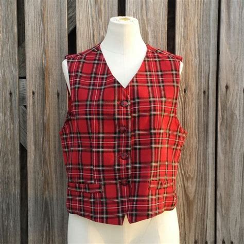 Vintage Women S Plaid Vest Tartan Vest By Tomieharlenevintage