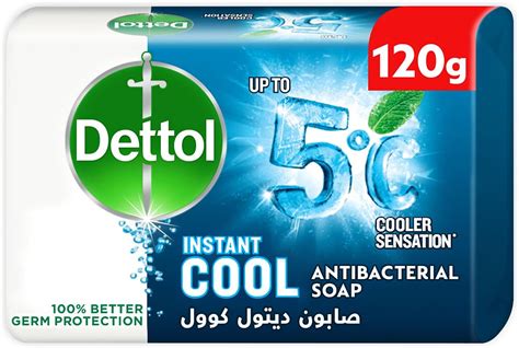 Dettol Instant Cool Anti Bacterial Bathing Soap Bar For Up To Degree