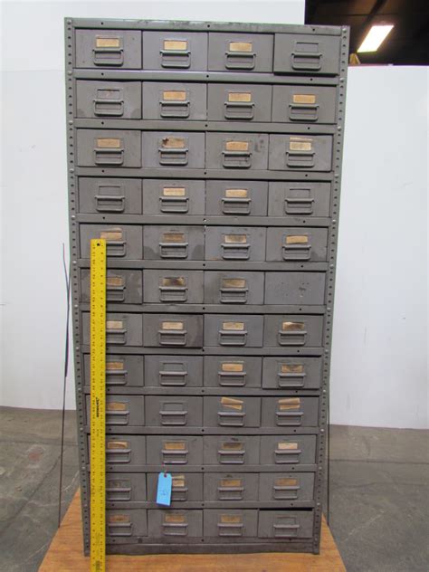 48 drawer industrial metal storage parts bin cabinet 75"hx36"wx12"D ...