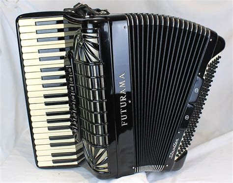 7075 Black Futurama Stroller Piano Accordion LMM 41 120 Reverb