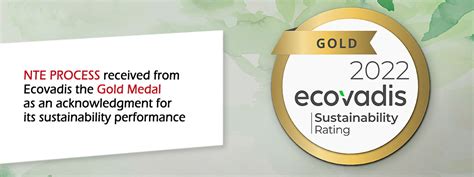 Ecovadis Gold Medal Nte Process Nte Process