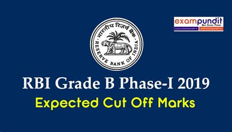 RBI Grade B Expected Cut Off 2019 Phase 1 Exam Exampundit In