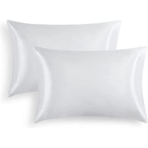 Taie Oreiller 50X70 Blanc Taies D Oreiller 50 X 70 Lot De 2 Satin