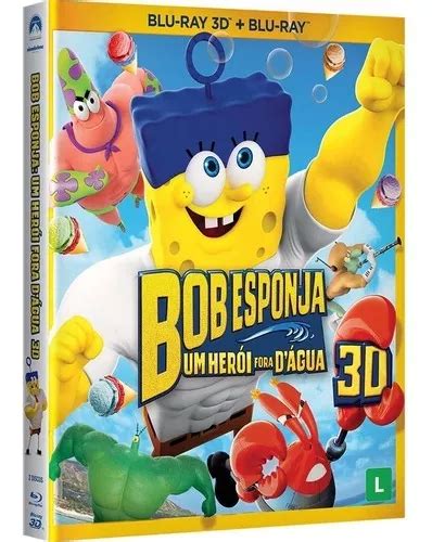 Blu ray 3d blu ray Bob Esponja Um Herói Fora Dágua O Filme