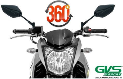 Par Retrovisor Gvs 360 Graus Motos Honda Cb 300 250 Twister R 57 66