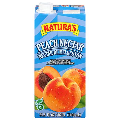 Natura S Peach Nectar Liter Hispanic Foodtown