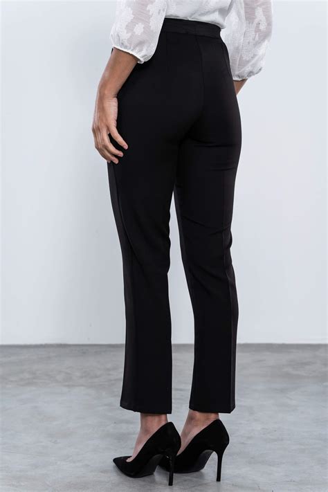 PANTALON VESTIR GOMA CINTURA NEGRO Precchio