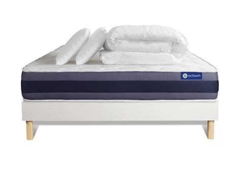 Matelas Sommier 160x200 Couette 2 Oreillers ACTISOM Actimemo