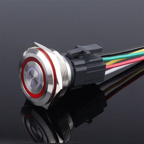 Custom Ring Illumination Mm Flat Push Button Switch