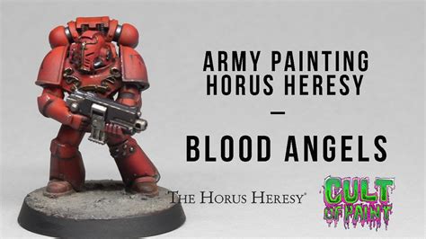 How To Paint Horus Heresy Blood Angels Space Marines Youtube