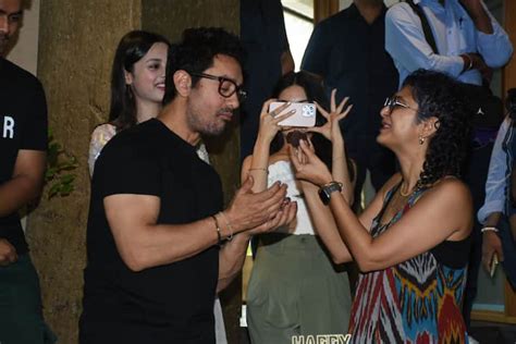 Aamir Khan Celebrated His 59the Birthday With Ex Wife Kiran Rao And Laapataa Ladies Star Cast