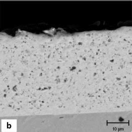 Sem Bs Micrograph Of Cross Section Of Cusi N Composite Coating