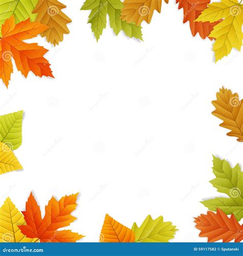 Fall leaf border stock vector. Illustration of background - 59117582