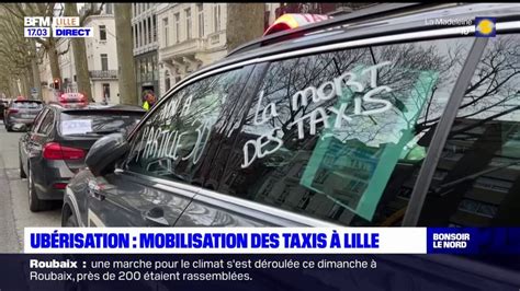 Ubérisation mobilisation des taxis à Lille