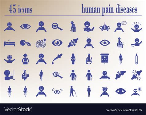 Body pain and general illness symptoms in human Vector Image