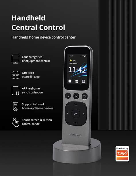 Zemismart Tuya Wifi Zigbee Ble Ir Central Remote Control With Hd Touch