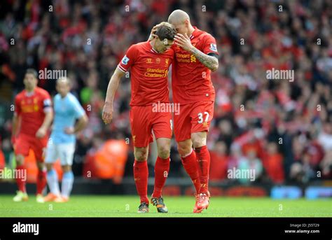 Philippe Coutinho And Martin Skr Liverpool Fc V Manchester City Anfield