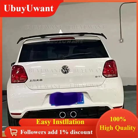 SPOILER EXTENSION For Volkswagen Polo AW MK6 Spoiler Lip ABS Plastic