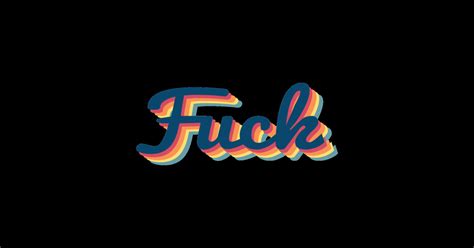 Fuck S Retro Fuck Sticker TeePublic