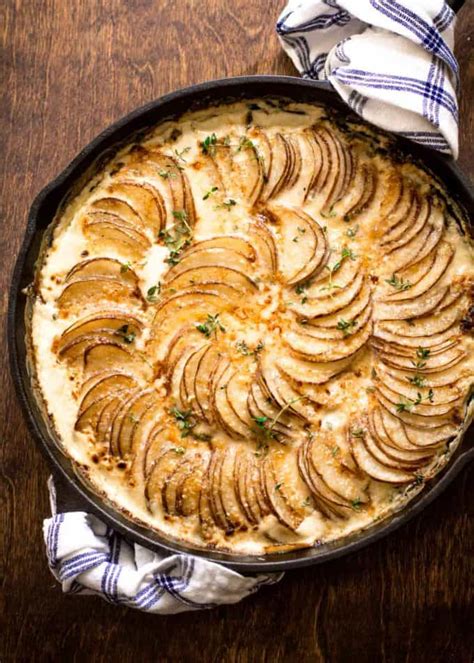 Creamy Au Gratin Potatoes With Kale And Gruyere Inquiring Chef