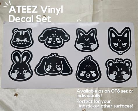 Ateez Lightstick Aniteez Decal Etsy