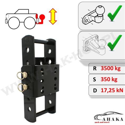 Adapter do Regulacji Wysokości Haka Holowniczego 83x56 mm