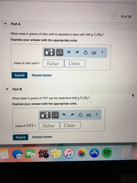 Solved 18 Of 26 Part A What Mass In Grams Of Nitric Acid Is Chegg