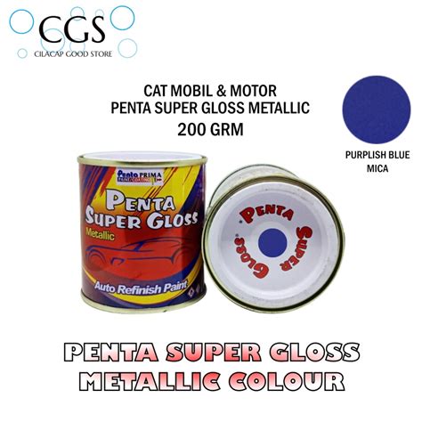 Jual Cat Penta Purplish Blue Mica 200 Gram Cat Penta Biru Cat Motor