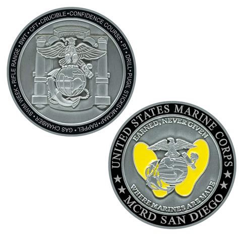 Buy USMC MCRD San Diego Marine Corps Challenge Coin - Marine Graduation ...