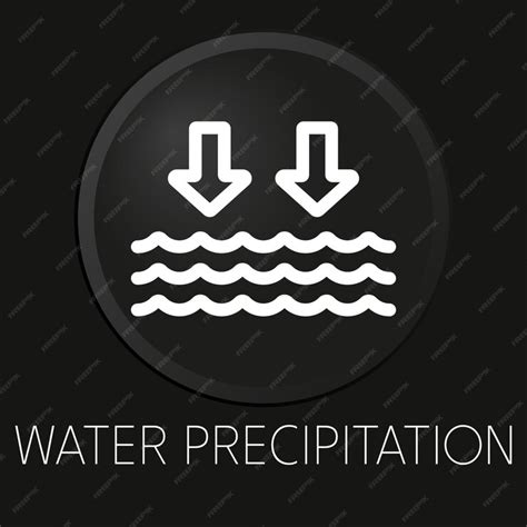 Premium Vector Water Precipitation Minimal Vector Line Icon On 3d