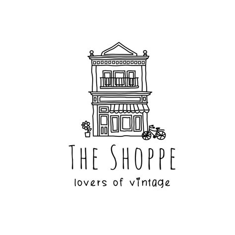 Vintage Shop Logo, Custom Shop/house Logo, Building Illustration ...