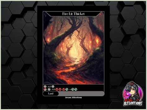 Fire Lit Thicket Full Art Custom Card Etsy