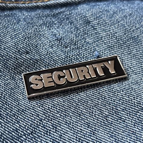 Metal And Enamel Security Pin Badge With Secure Locking Backs Patchers