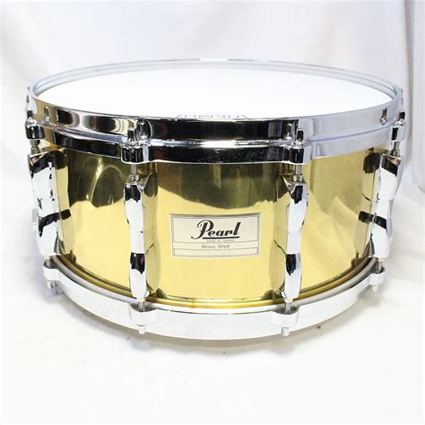 Pearl 90s Brass Snare 14x6 5 Pearl Brass Snare Drum 01 18 Reverb