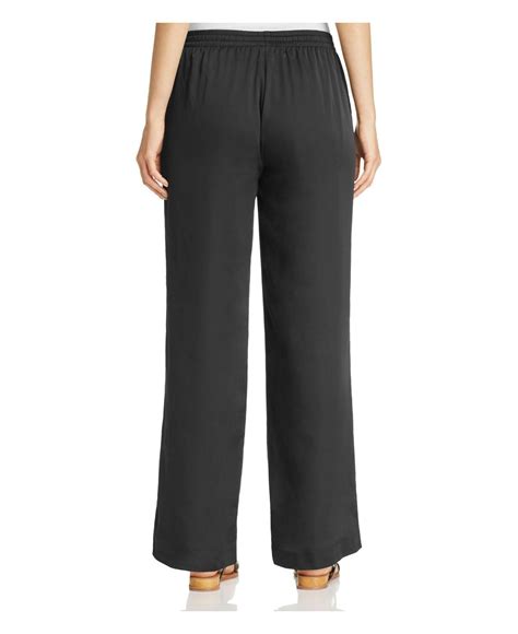 Lyst Calvin Klein Drawstring Wide Leg Pants In Black