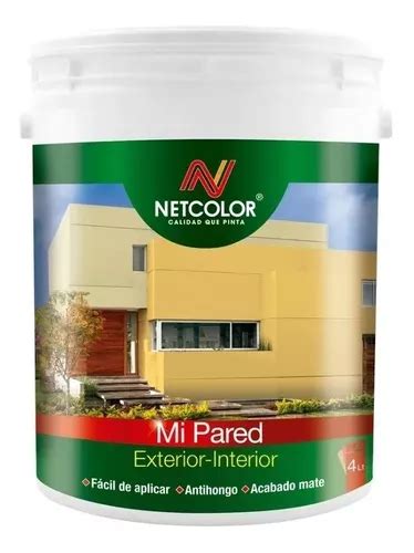 Pintura Latex Int Ext Blanco Netcolor X 4 Lts