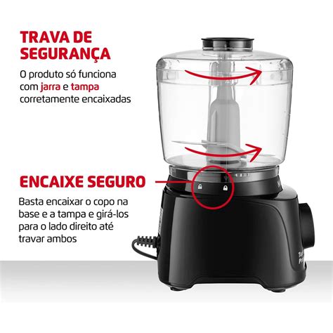 Mini Processador Turbo Pratic Preto W Mp B Mondial V