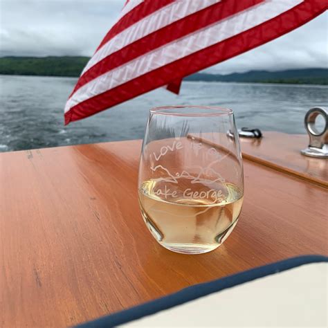 Lake George Stemless Wine Glass Love Is In New York