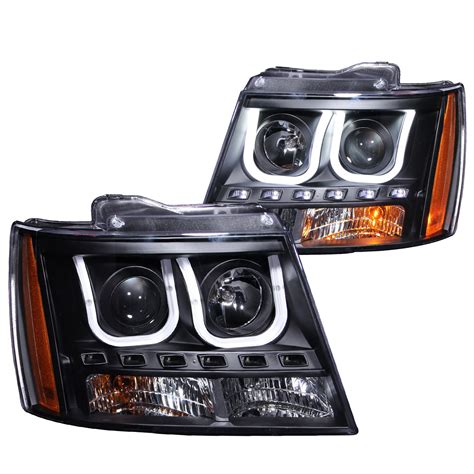 ANZO USA Chevrolet Tahoe Projector Headlights W U Bar Black 111273