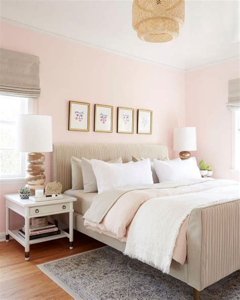 Light Pink Bedroom Walls Family Home With Neutral Interiors - The Art ...